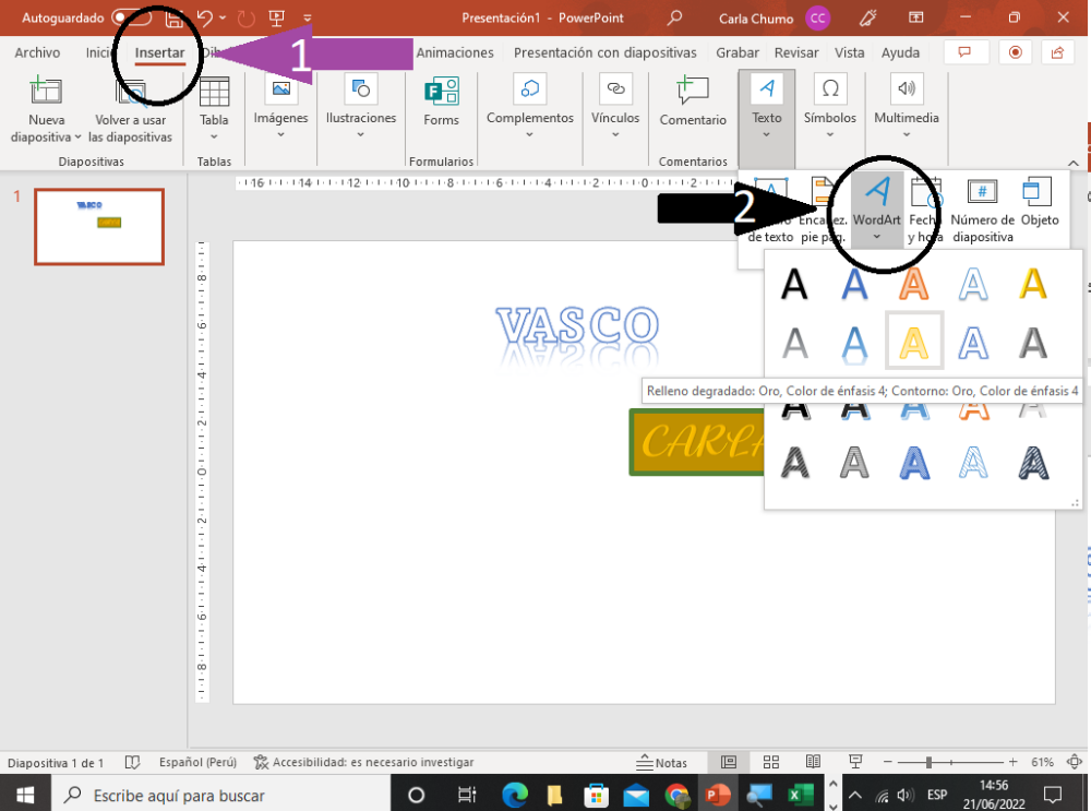 Como Inserir Um Wordart Já Com Um Texto Definido - RETOEDU