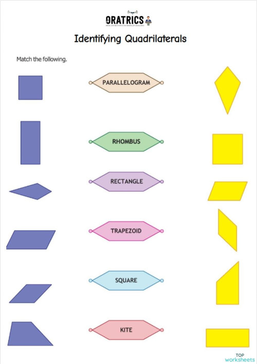 Shapes QQQ. Interactive worksheet | TopWorksheets