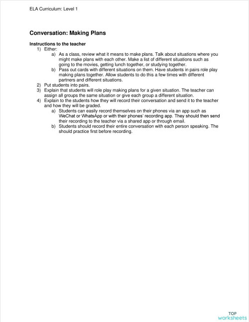 Module 4- Making plans. Interactive worksheet | TopWorksheets