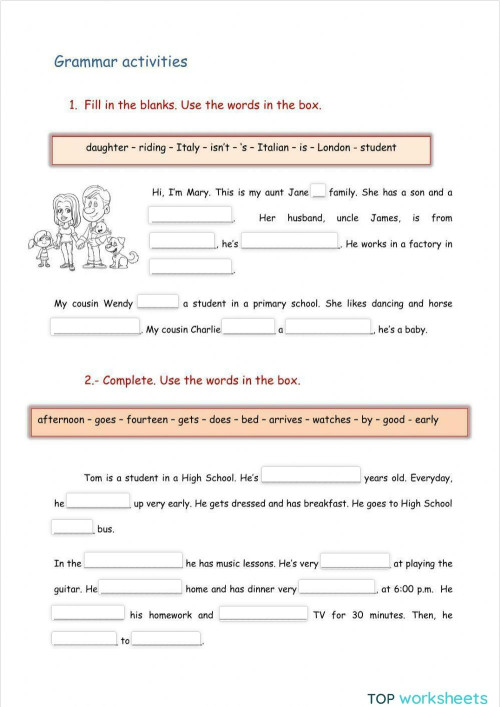 Grammar Interactive Worksheet Topworksheets