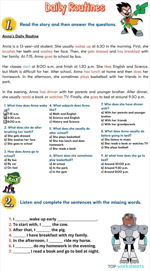 Interactive Worksheets And Online Exercises In English Topworksheets