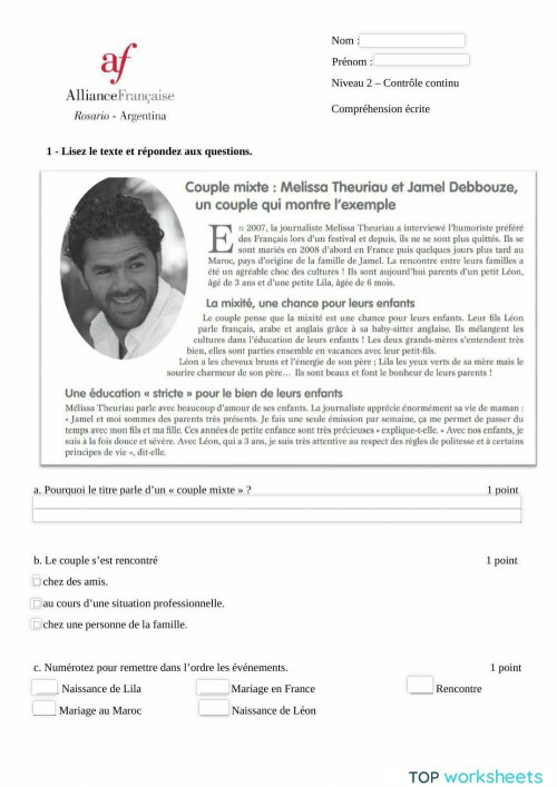 Fiche Allemand