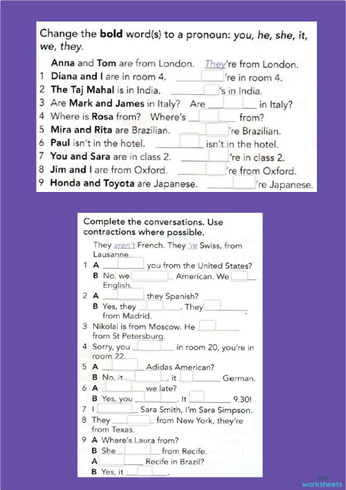Lilian - 2A (We, You, They). Interactive worksheet | TopWorksheets