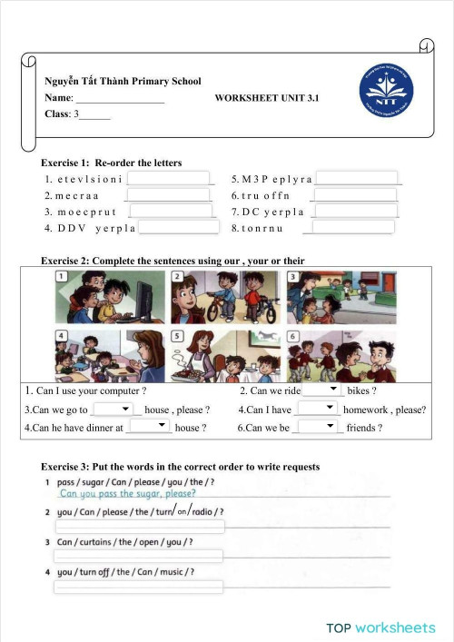 Unit 3.1. Interactive worksheet | TopWorksheets