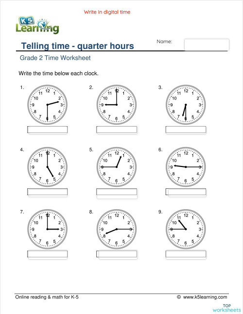 Quarter to and Quarter past videos. Interactive worksheet TopWorksheets