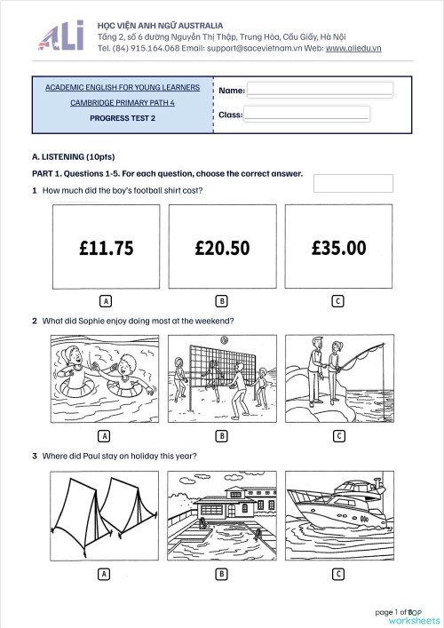 CP4_Progress Test 2. Interactive worksheet | TopWorksheets