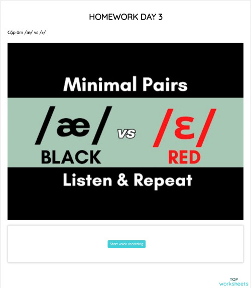 HOMEWORK DAY 3. Interactive worksheet | TopWorksheets