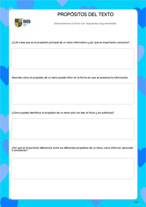 Comunicación: fichas interactivas y ejercicios online | TopWorksheets