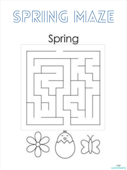 SPRING MAZE. Interactive worksheet | TopWorksheets