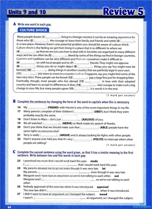 Destination b2 unit 11 interactive worksheet topworksheets
