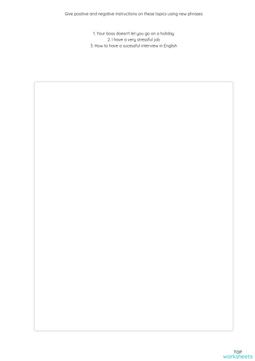 Positive and negative instruction. Interactive worksheet | TopWorksheets