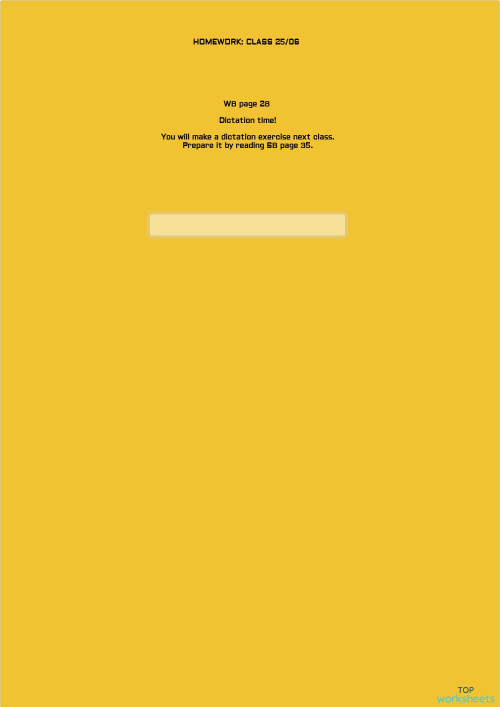 HOMEWORK class 25/06. Interactive worksheet | TopWorksheets