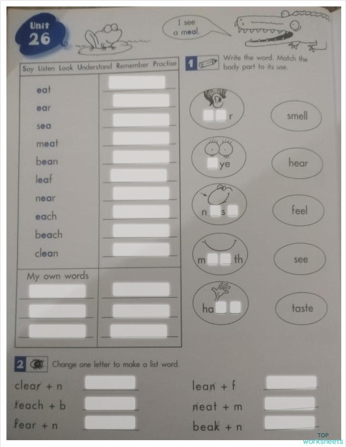 SR-B (Unit 26 Page 56). Interactive worksheet | TopWorksheets
