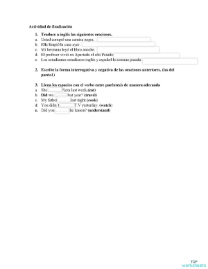 Past simple. Interactive worksheet | TopWorksheets