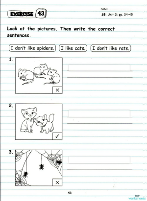 year 1 pet show like and don t like interactive worksheet topworksheets