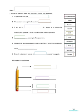 science: system. Interactive worksheet | TopWorksheets