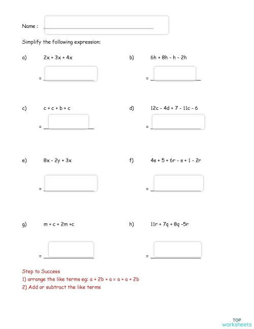 Algebra7 17/2. Interactive worksheet | TopWorksheets