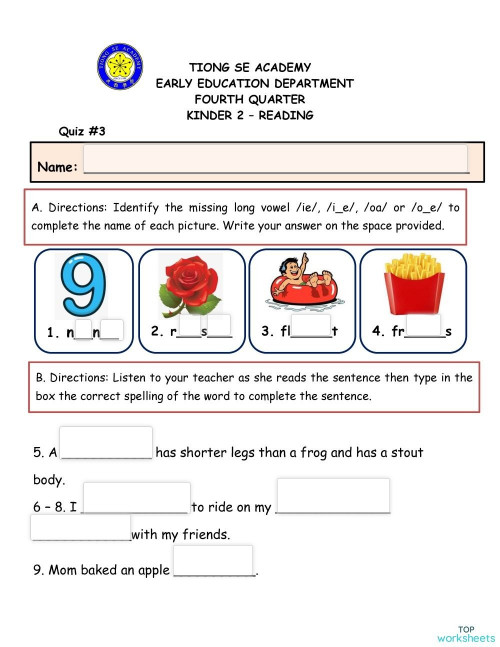 preschool education interactive worksheets and online exercises topworksheets