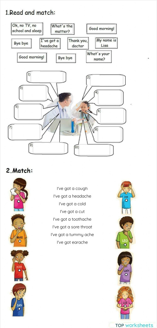 Tiger 2 Unit 6 Hospital Ii Interactive Worksheet Topworksheets