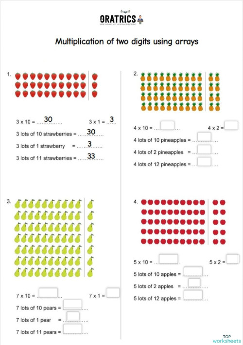 Multiplication HH. Interactive worksheet | TopWorksheets