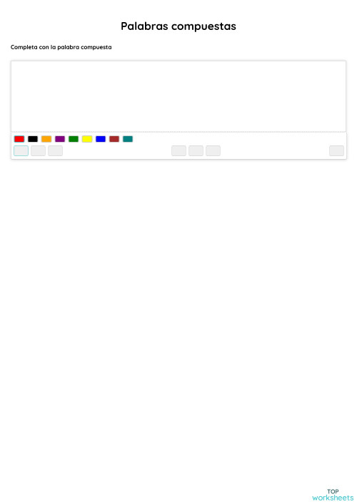 Palabras compuestas. Ficha interactiva | TopWorksheets