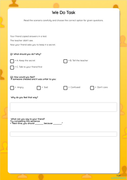 We Do Task. Interactive worksheet | TopWorksheets