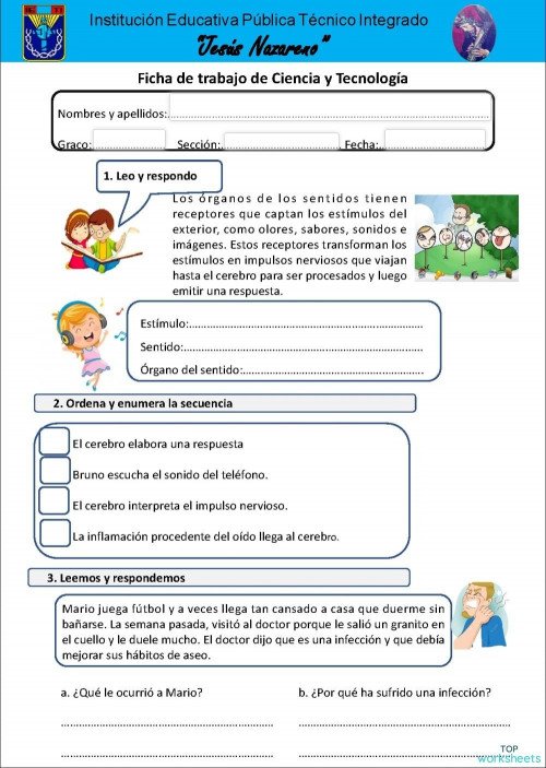 Ficha de trabajo de Ciencia y Tecnología. Ficha interactiva | TopWorksheets