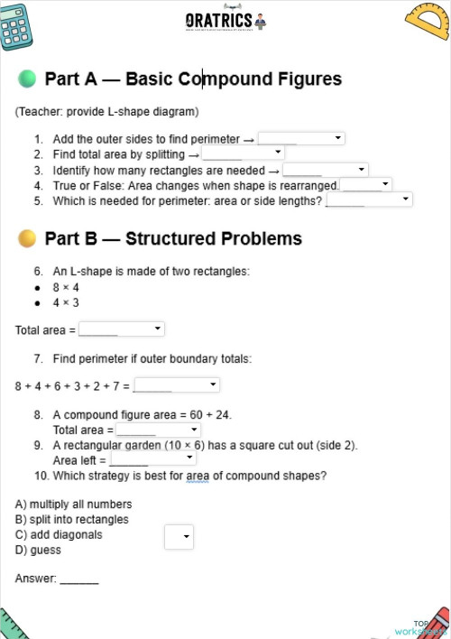 Grade 6 49 1. Interactive worksheet | TopWorksheets