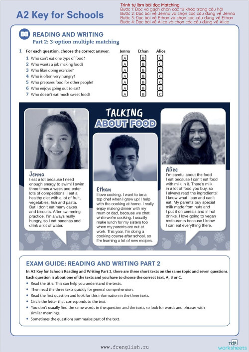 Lesson 21 - Review Units 4-6: Reading, Listening and Writing ...