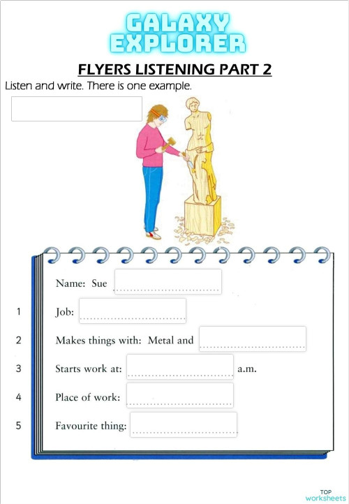 Listening Practice 2 6 Interactive Worksheet Topworksheets