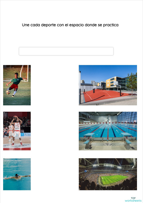 Unir deportes. Ficha interactiva | TopWorksheets
