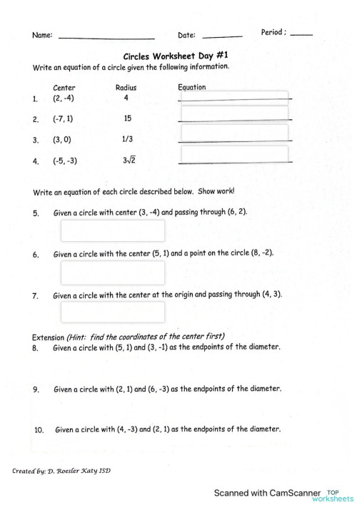 Circle Worksheet Day #1. Interactive worksheet | TopWorksheets circle-worksheet-day-1-interactive-worksheet-topworksheets