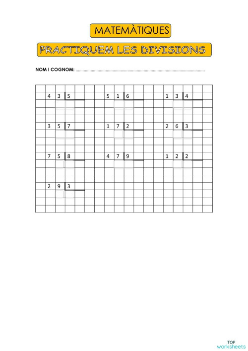 Divisions-01. Fitxa interactiva | TopWorksheets