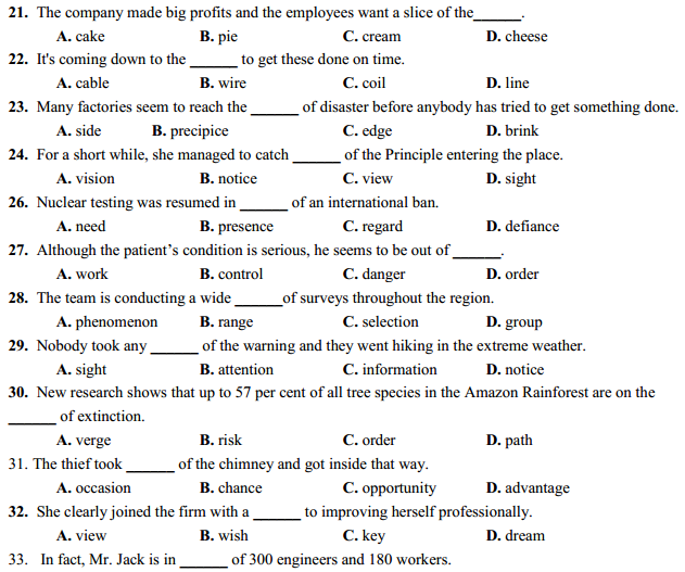 CHUYÊN ĐỀ 12 - IDIOMS. Interactive worksheet | TopWorksheets