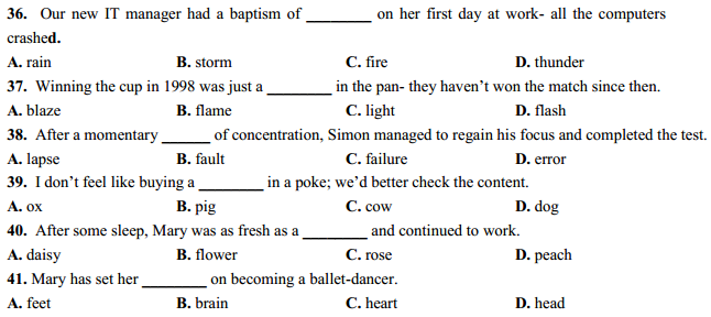 CHUYÊN ĐỀ 12 - IDIOMS. Interactive worksheet | TopWorksheets