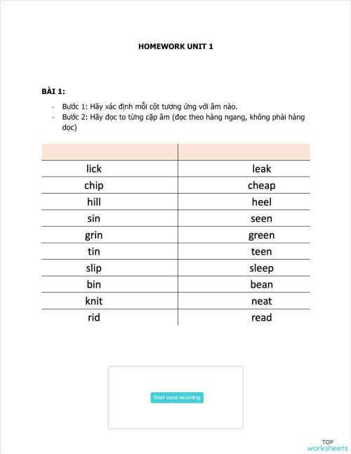 HOMEWORK UNIT 1 (BASIC ENGLISH). Interactive worksheet | TopWorksheets