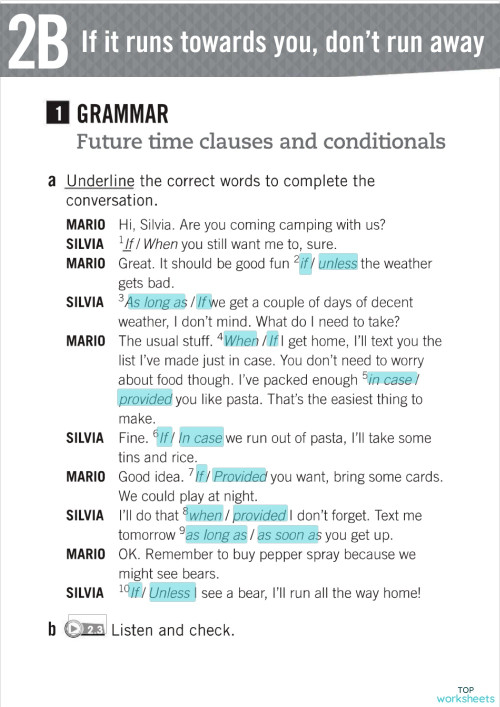 UNIT 2B WORKBOOK. Interactive worksheet | TopWorksheets