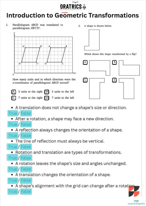 Geometry 14 (1). Interactive worksheet | TopWorksheets