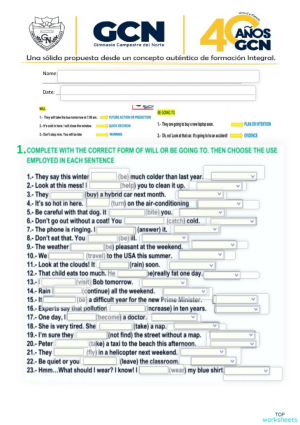 7° grade Study plan. Interactive worksheet | TopWorksheets