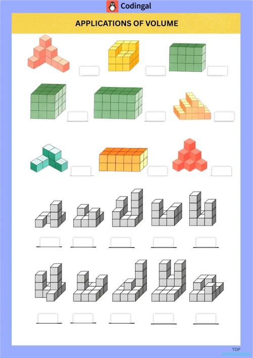 Volume: interactive worksheets and online exercises | TopWorksheets