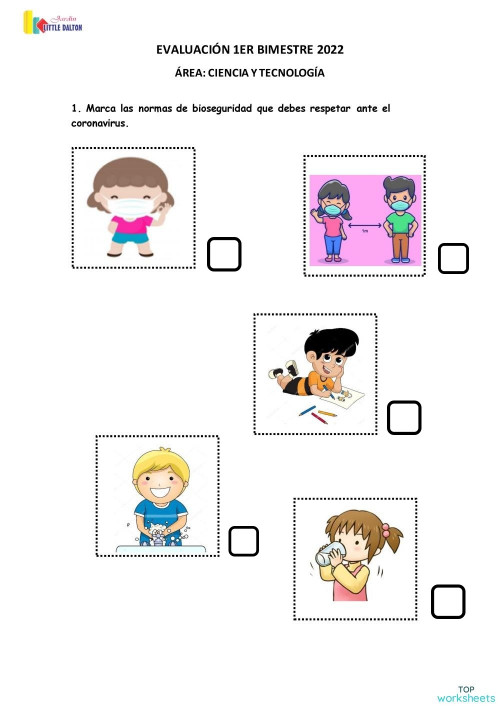EXAMEN 1ER BIMESTRE DE CIENCIA Y TECNOLOGIA. Ficha interactiva ...