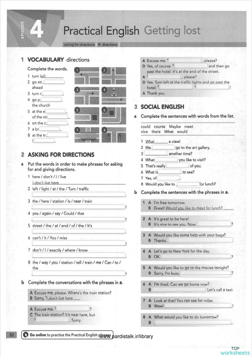 AEF1 - Practical English 4. Interactive worksheet | TopWorksheets