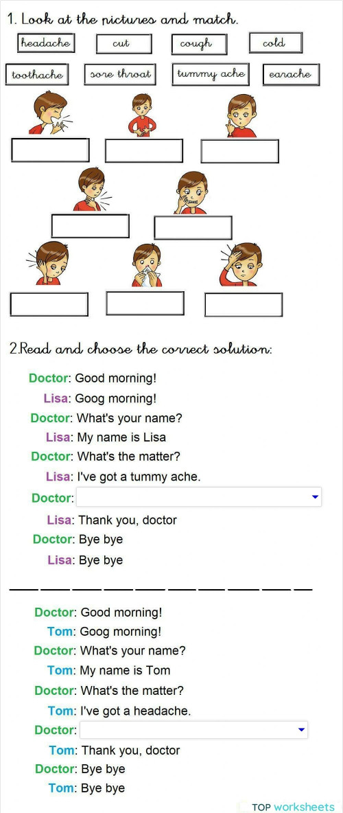 Tiger 2 Unit 6 Hospital Iii Interactive Worksheet Topworksheets