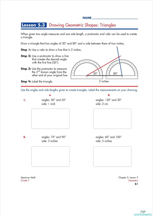 Lesson 5.1 Scale Drawings1. Interactive worksheet TopWorksheets