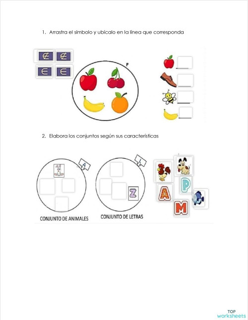 Hoja de trabajo Contando animales colorido. Ficha interactiva ...