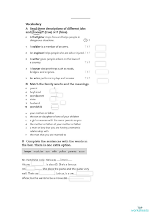 basic 3 unit 1. Ficha interativa | TopWorksheets