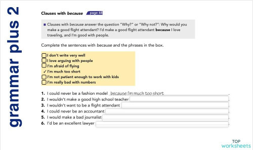 IC210 grammar plus 02. Interactive worksheet | TopWorksheets