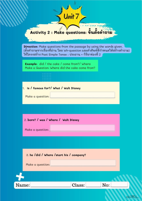 Act 2 Make questions. Interactive worksheet | TopWorksheets