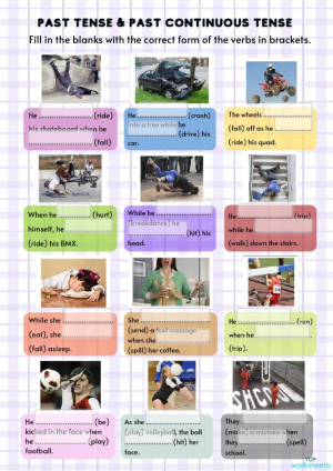 Past tense & Past Continuous Tense. Interactive worksheet | TopWorksheets