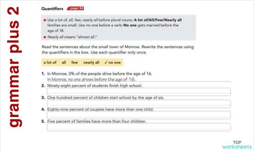 IC105 Grammar Plus 02. Interactive worksheet | TopWorksheets